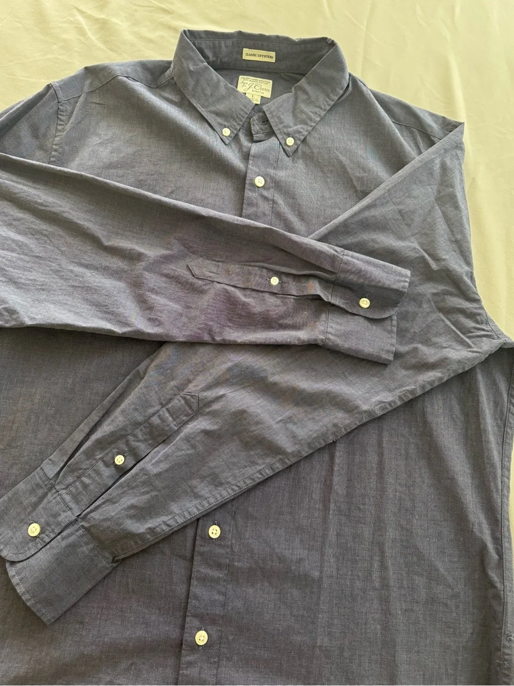 J. Crew Button-Down Shirt in Dark Blue Chambray